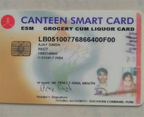 canteen smart card for indian army|pune canteen department.